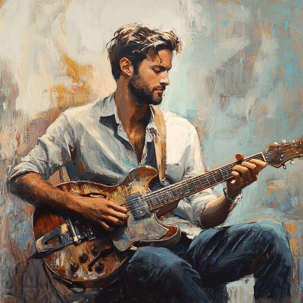 Illustration d'un jeune guitariste